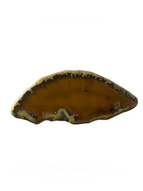 Natural Drusy Brown Agate Stone Slice Decor